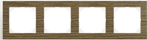 Рамка универсальная Schneider Electric Merten M-Pure Decor 4-м. дуб/бриллиантовый белый  картинка